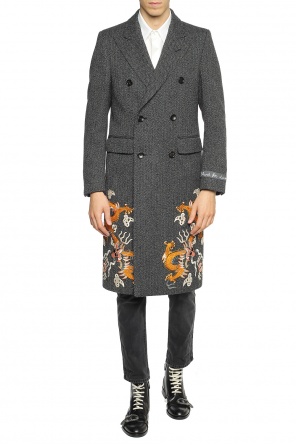 Embroidered herringbone coat, zdjęcie 2 Embroidered herringbone coat od Gucci